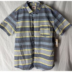 New LEVI's Striped Button up Casual S/S Shirt Size Lg - BNWT